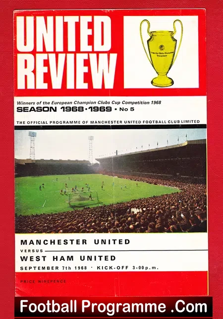 Manchester United v West Ham United 1968