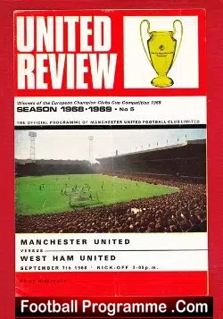 Manchester United v West Ham United 1968