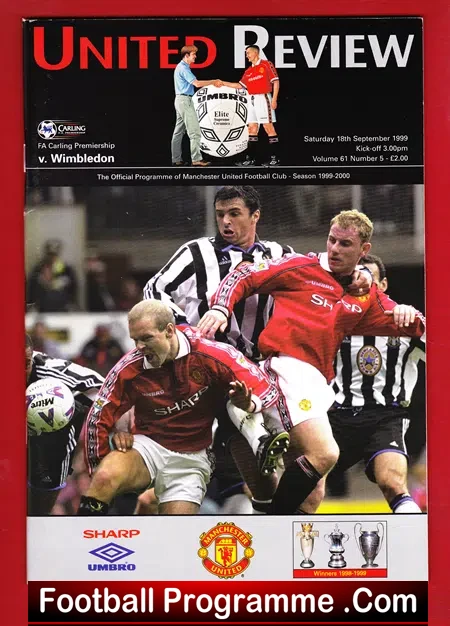 Manchester United v Wimbledon 1999