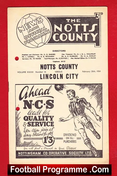 Notts County v Lincoln City 1954 – to clear