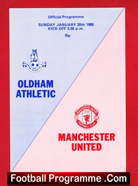 Oldham Athletic v Manchester United 1985