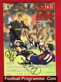 Red Issue Manchester United Fanzine 1995 – Signed Fergie + Giggs