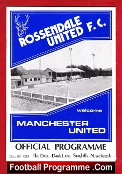 Rossendale United v Manchester United 1988 – Staghills Newchurch