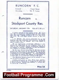 Runcorn v Stockport County 1948