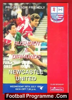 Rushden Diamonds v Newcastle United 1995 – Steve Howey Autograph