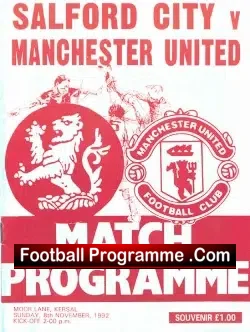 Salford City v Manchester United 1992