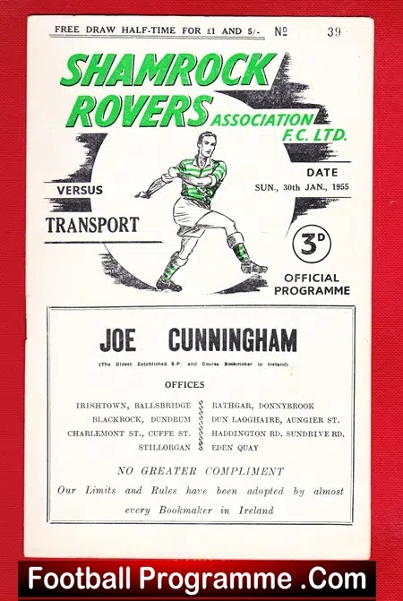 Shamrock Rovers v Transport 1955 – Ireland