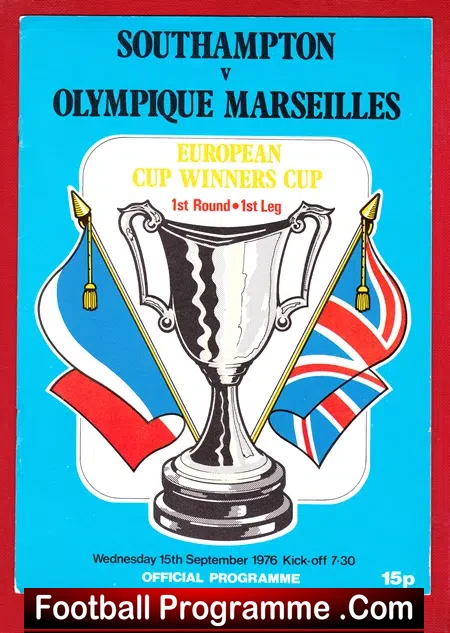 Southampton v Olympique Marseille 1976 – Euro Cup Winners Cup