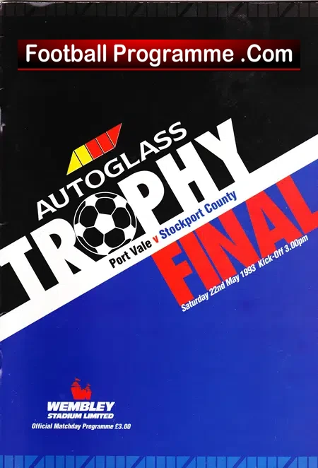 Stockport County v Port Vale 1993 – Auto Glass Trophy Cup final