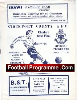 Stockport County v Tranmere Rovers 1957 – Cheshire County Final