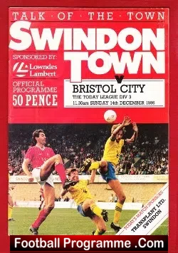 Swindon Town v Bristol City 1986