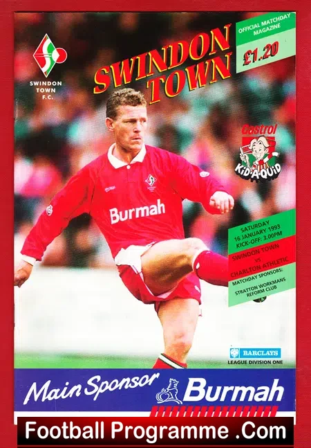 Swindon Town v Charlton Athletic 1993