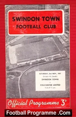 Swindon Town v Colchester United 1957