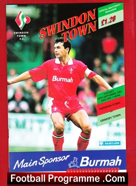 Swindon Town v Grimsby Town 1992