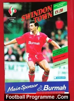Swindon Town v Grimsby Town 1992