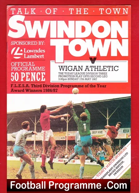 Swindon Town v Wigan Athletic 1987