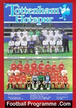 Tottenham Hotspur v Bayern Munich 1982