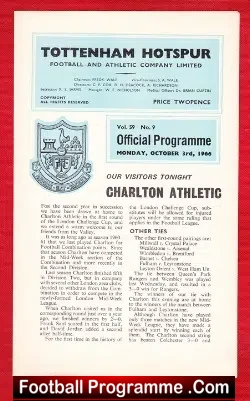 Tottenham Hotspur v Charlton Athletic 1966