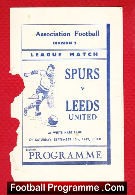 Tottenham Hotspur v Leeds United 1949 – Pirate – to clear