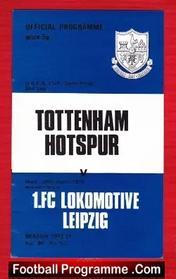 Tottenham Hotspur v Lokomotive Leipzig 1974 – UEFA Cup