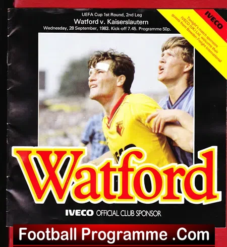Watford v Kaiserslautern 1983 – UEFA Cup