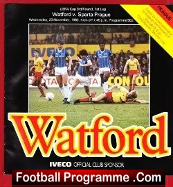 Watford v Sparta Prague 1983 – UEFA Cup