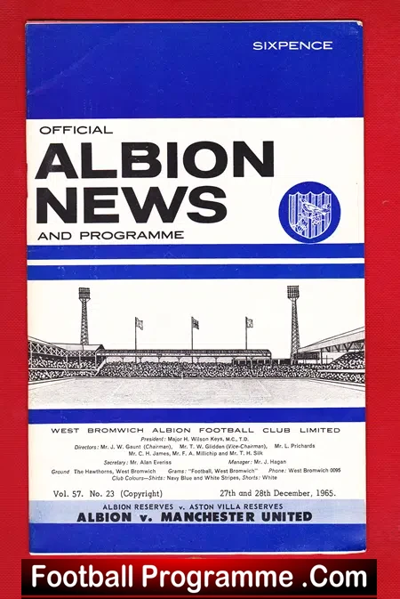 West Bromwich Albion v Manchester United 1965 – Postponed Match
