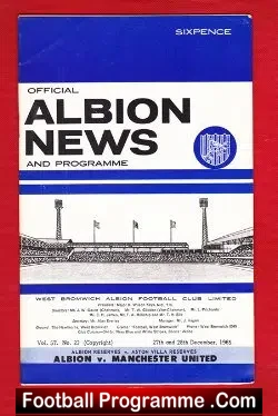 West Bromwich Albion v Manchester United 1965 – Postponed Match