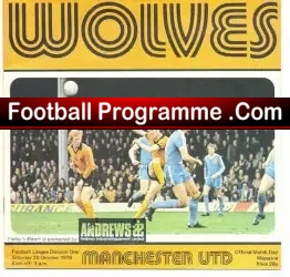 Wolves Wolverhampton v Manchester United 1978