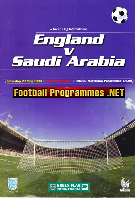 England v Saudi Arabia 1998 – International Match