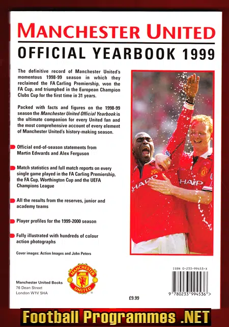 Manchester United Official Yearbook 1998 - 1999 - Treble Season