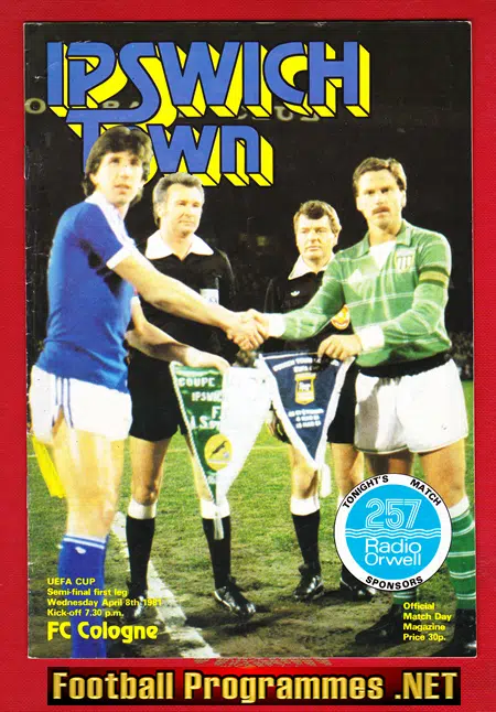 Ipswich Town v Cologne 1981 – UEFA Cup Match