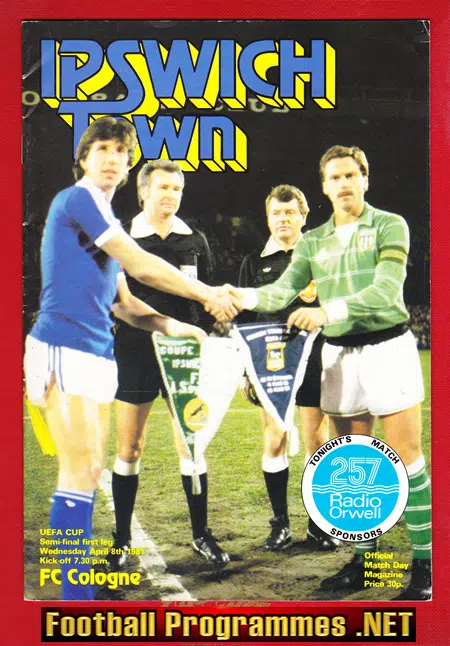 Ipswich Town v Cologne 1981 – UEFA Cup