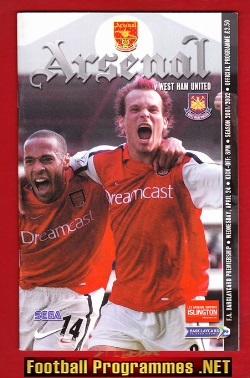 Arsenal v West Ham United 2002
