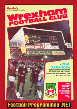 Wrexham v Real Zaragoza 1986 – Spain European Cup Winners Cup
