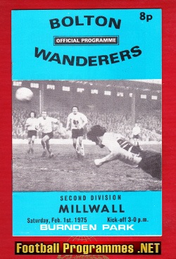 Bolton Wanderers v Millwall 1975