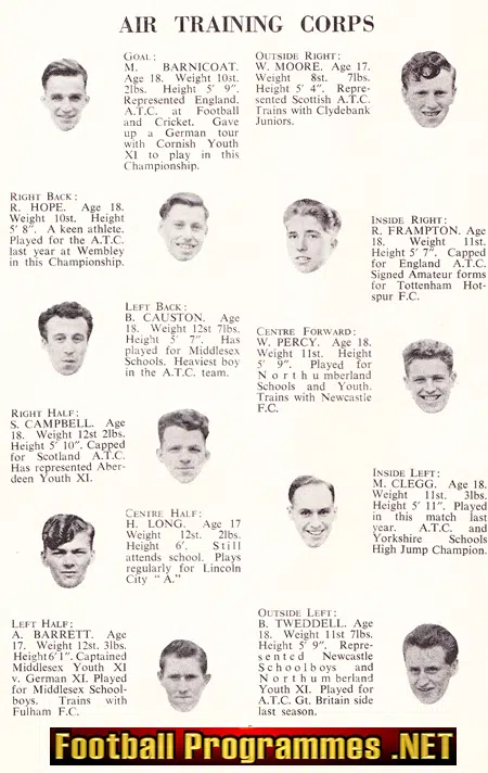 Air Corp v Boys 1954 - Junior Championship Cup Final Wembley