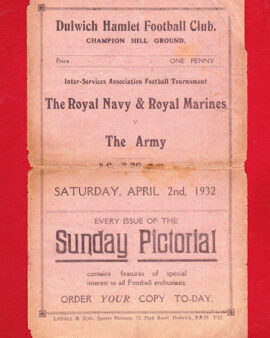 Royal Navy v The Royal Marines 1932 - 1930s Programme
