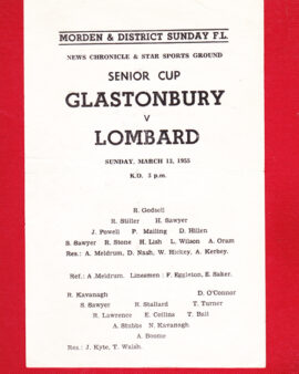 Glastonbury v Lombard 1955 – Senior Cup Final