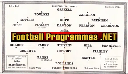 Manchester United v Bolton Wanderers 1960