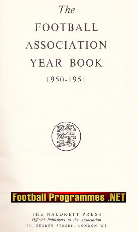FA Football Yearbook 1950 - 1951