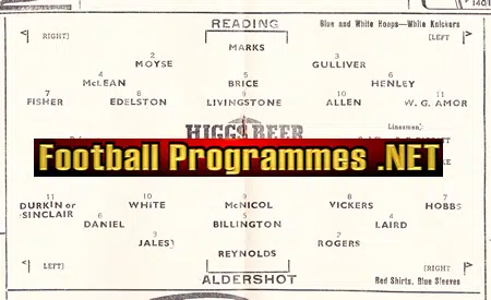 Reading v Aldershot 1949 - 1940s