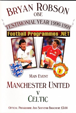Bryan Robson Testimonial Benefit Manchester United Brochure 1991