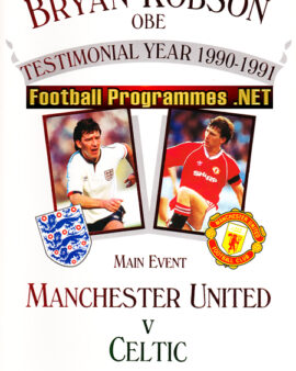 Bryan Robson Testimonial Benefit Manchester United Brochure 1991