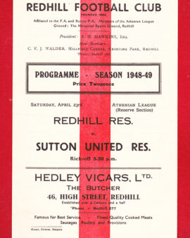 Redhill v Sutton United 1949