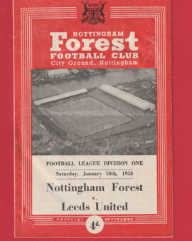 Nottingham Forest v Leeds United 1958 - Autographed SIGNED