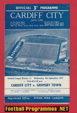 Cardiff City v Grimsby Town 1957