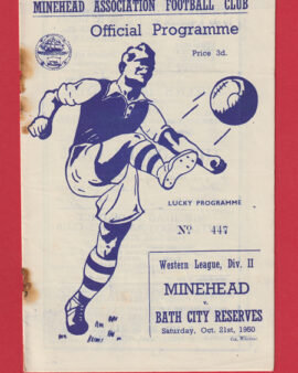 Minehead v Bath City 1950 – Reserves