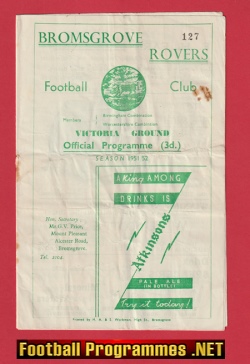 Bromsgrove Rovers v Rugby Town 1951