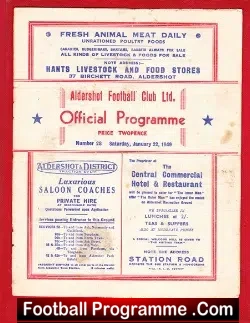 Aldershot v Watford 1949 – 1940s Programme – To Clear